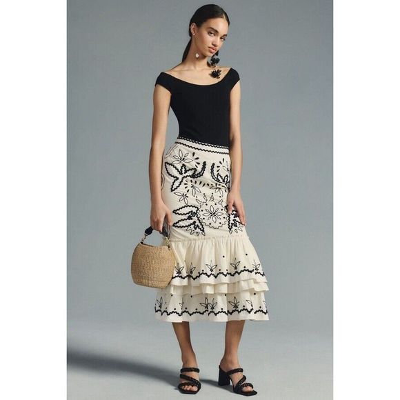 Anthropologie Dresses & Skirts - New Anthropologie Tiered Mermaid Skirt Size 4